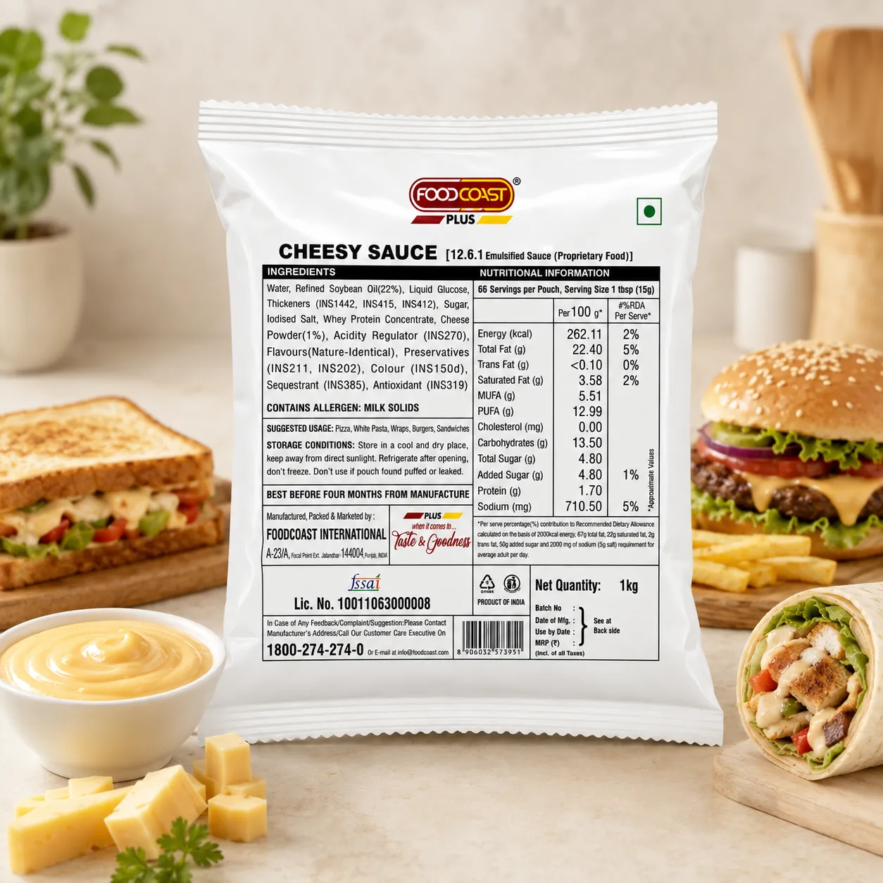 FOODCOAST CHEESE SAUCE PLUS *1KGS*