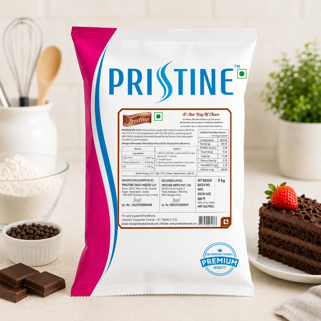PRISTINE TRISTAR A ONE VEG CHOCOLATE PREMIX *5 KGS*